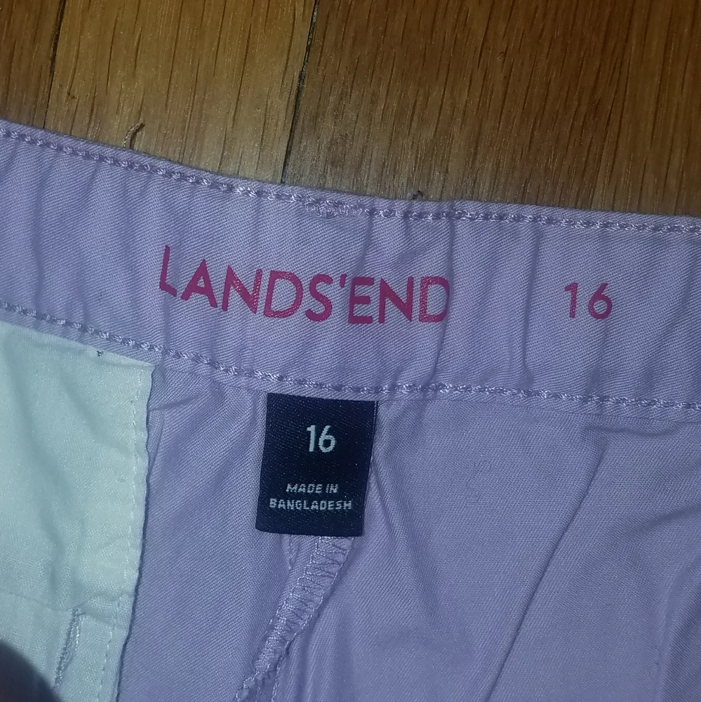 Lands End lavender cotton shorts.
